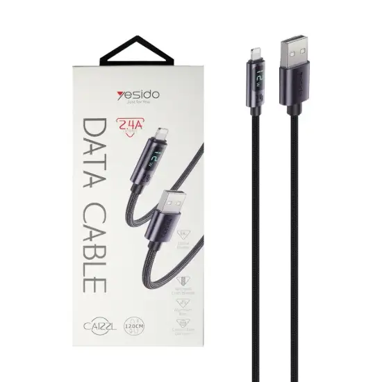 تصویر کابل تبدیل USB به لایتنینگ یسیدو مدل CAI22L طول 1.2 متر