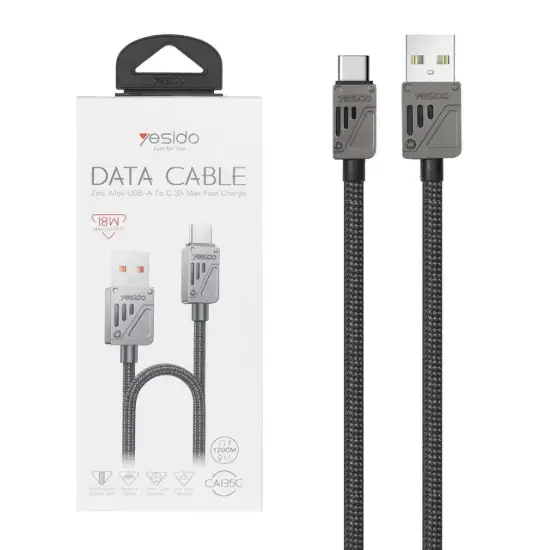 تصویر کابل تبدیل USB به USB-C یسیدو مدل CA135C به طول 1.2 متر