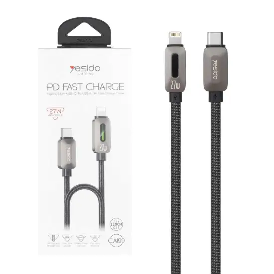 تصویر کابل تبدیل USB-C به لایتنینگ یسیدو مدل CA199 طول 1.2 متر