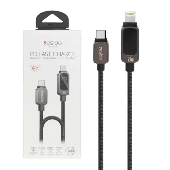 تصویر کابل تبدیل USB-C به لایتنینگ یسیدو مدل CA180 طول 1.2 متر