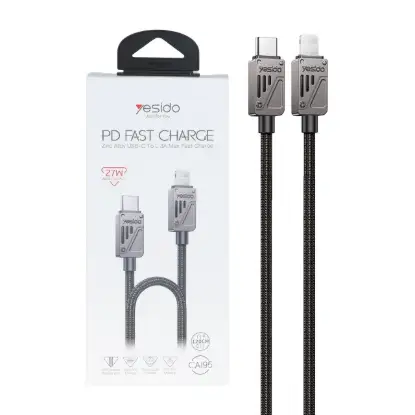 نمایش جزئیات کابل تبدیل لایتنینگ به USB-C یسیدو مدل CA195 طول 1.2 متر