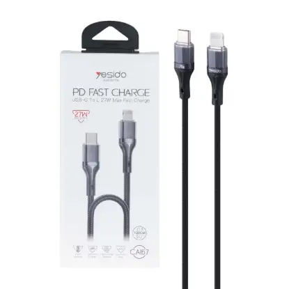 نمایش جزئیات کابل تبدیل لایتنینگ به USB-C یسیدو مدل CA167 طول 1.2 متر