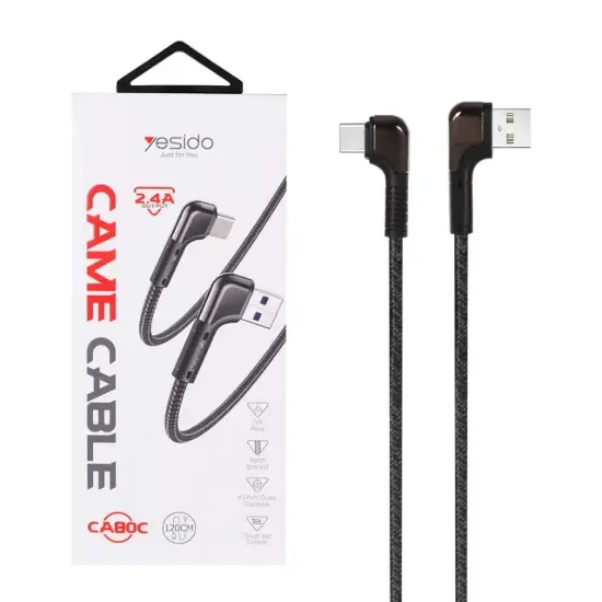 تصویر کابل تبدیل USB به USB-C یسیدو مدل CA80C طول 1.2 متر