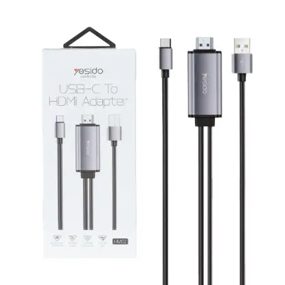 نمایش جزئیات کابل تبدیل HDMI به USB-C یسیدو مدل HM02