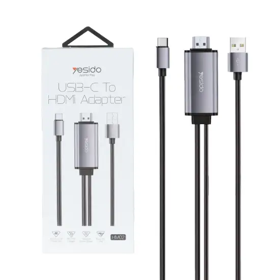تصویر کابل تبدیل HDMI به USB-C یسیدو مدل HM02