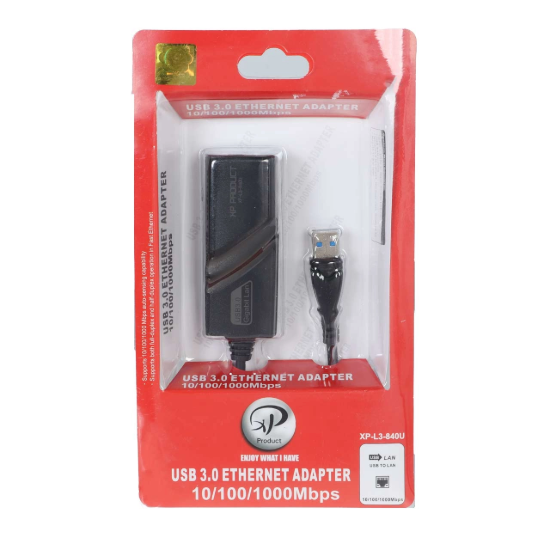 تصویر کارت شبکه اکسترنال USB3.0 ایکس پی پروداکت مدل XP-L3-840U