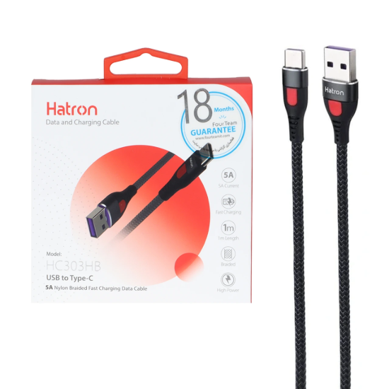 تصویر کابل تبدیل USB به USB-C هترون مدل HC303HB