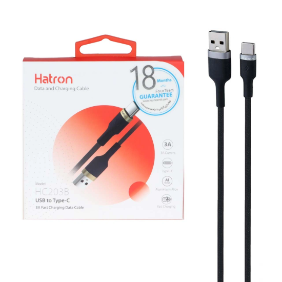 تصویر کابل تبدیل USB به USB-C هترون مدل HC203B