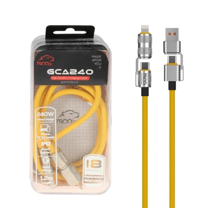 نمایش جزئیات کابل شارژ گیمینگ تسکو مدل GCA240 طول 1.2 متر