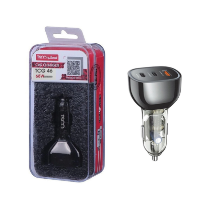 نمایش جزئیات شارژر فندکی 68 وات سه پورت تسکو مدل TCG 46