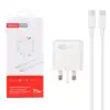 شارژر دیواری 25 وات دو پورت ترانیو مدل T-UK1 همراه کابل USB-C به USB-C - تصویر یکم
