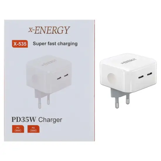 تصویر شارژر دیواری دو پورت ایکس انرژی مدل X-535