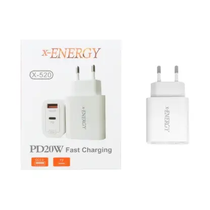 نمایش جزئیات شارژر دیواری دو پورت ایکس انرژی مدل X-520