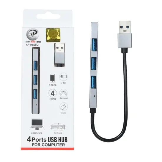 تصویر هاب 4 پورت USB3.0 ایکس پی پروداکت مدل XP-H828U