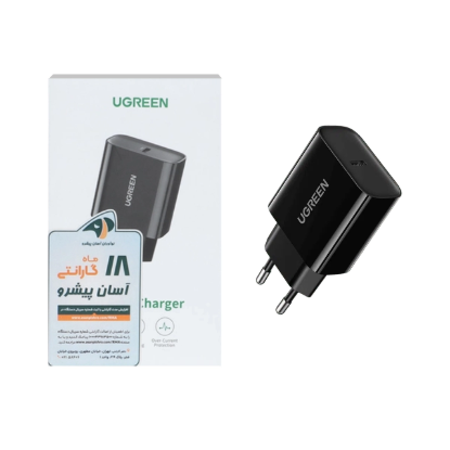 نمایش جزئیات شارژر دیواری 20 وات تک پورت یوگرین مدل CD137
