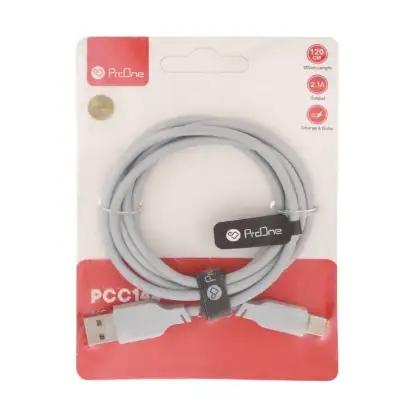 نمایش جزئیات کابل تبدیل USB به USB-C پرووان مدل PCC144 طول 1.2 متر