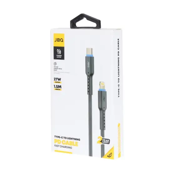 تصویر کابل تبدیل USB-C به لایتنینگ جی بی کیو مدل CA-722 طول 1.5 متر