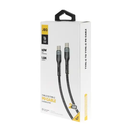 تصویر کابل تبدیل USB-C به USB-C جی بی کیو مدل CA-720 طول 1.5متر