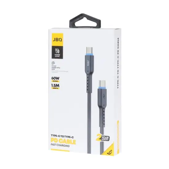 تصویر کابل تبدیل USB-C به USB-C جی بی کیو مدل CA-722 طول 1.5متر