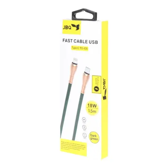 تصویر کابل تبدیل USB-C به لایتنینگ جی بی کیو مدل CB-12P1 طول 1.5 متر