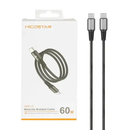 تصویر کابل تبدیل USB-C به USB-C هایکواستار مدل 141C-C 