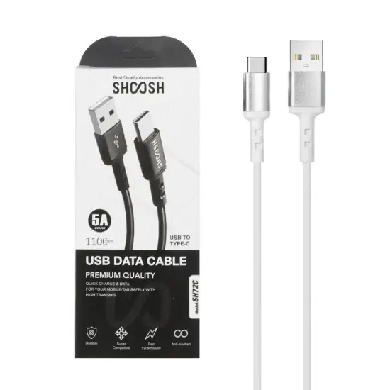 تصویر کابل تبدیل USB به USB-C مدل SH72C به طول 1.1 متر