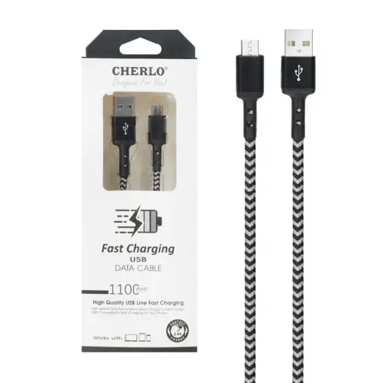 تصویر کابل تبدیل USB به MicroUSB  مدل CH-V821 به طول 1.1 متر