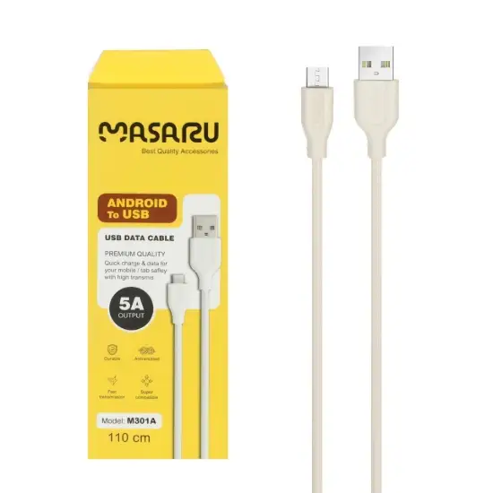 تصویر کابل تبدیل USB به MicroUSB مدل M301A به طول 1.1 متر