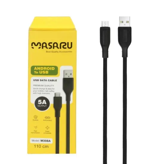 تصویر کابل تبدیل USB به MicroUSB  مدل M308A به طول 1.1 متر