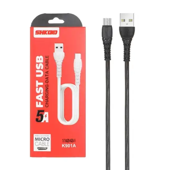 تصویر کابل تبدیل USB به MicroUSB  مدل K901A به طول 1.1 متر