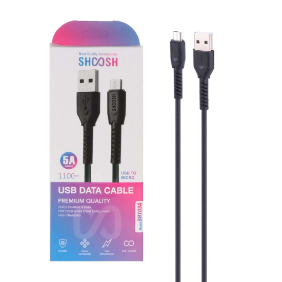 تصویر کابل تبدیل USB به MicroUSB  مدل SH103A به طول 1.1 متر