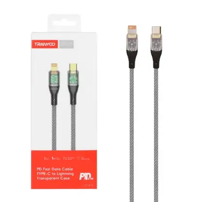 نمایش جزئیات کابل تبدیل USB-C به لایتنینگ ترانیو مدل T-P40 IP