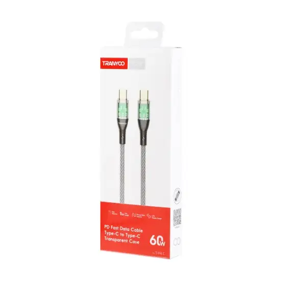 تصویر کابل تبدیل USB-C به USB-C ترانیو مدل T-P40 C