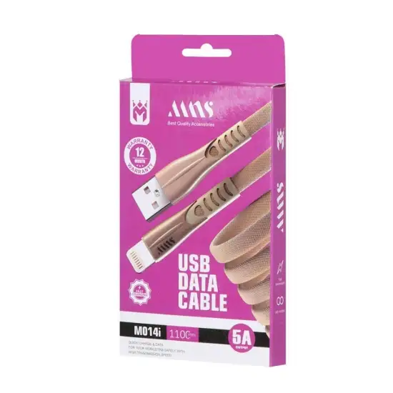 تصویر کابل تبدیل USB به لایتنینگ مدل M014i به طول 1.1 متر