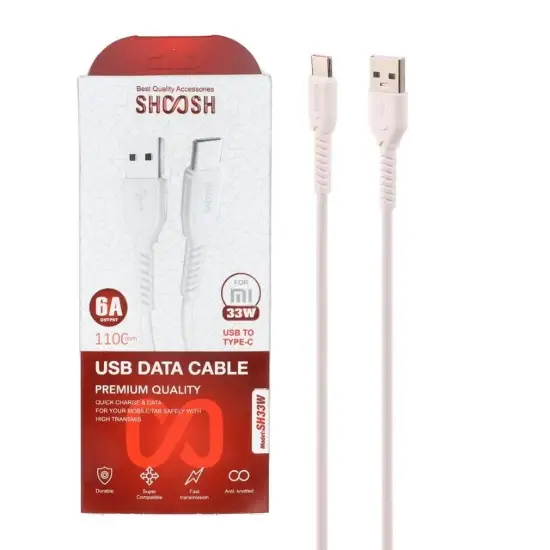 تصویر کابل تبدیل USB به USB-C مدل SH33W به طول 1.1