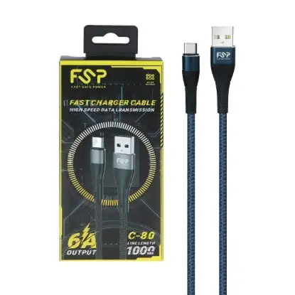 نمایش جزئیات کابل تبدیل USB به USB-C اف اس پی مدل C-80
