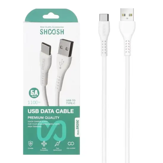تصویر کابل تبدیل USB به USB-C مدل SH20C به طول 1.1