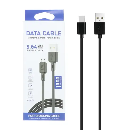 تصویر کابل تبدیل USB به USB-C مدل YS-C04