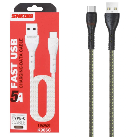 تصویر کابل تبدیل USB به USB-C مدل  K906C به طول 1.1 متر