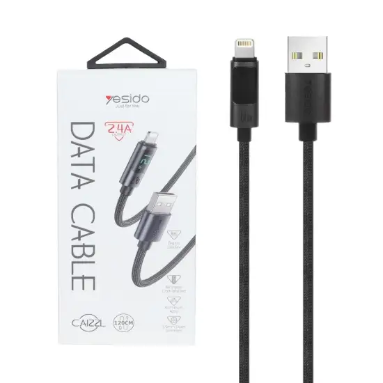 تصویر کابل تبدیل USB به لایتنینگ یسیدو مدل CA122L طول 1.2 متر