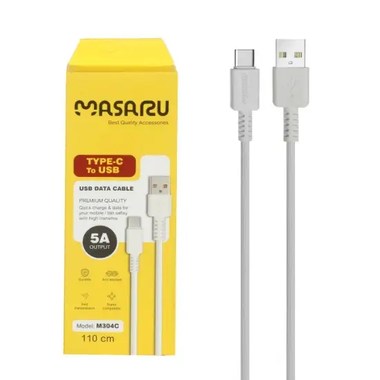 تصویر کابل تبدیل USB به USB-C مدل M304C به طول 1.1 متر