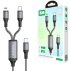 کابل تبدیل USB به USB-C و لایتنینگ ارلدام مدل EC-IC04 طول 1.2 متر - تصویر دوم