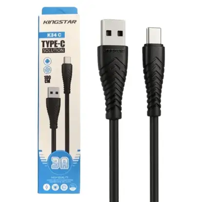 نمایش جزئیات کابل تبدیل USB-C کینگ استار مدل K34C