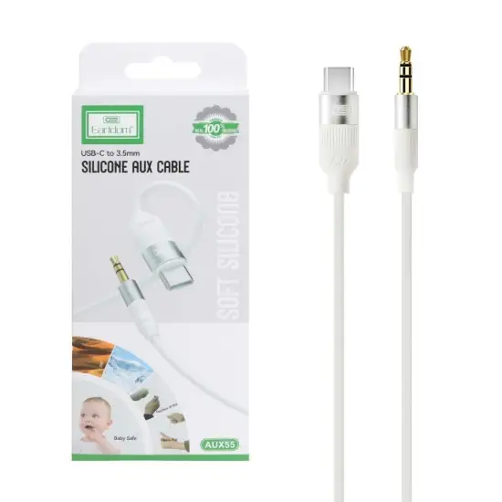 تصویر کابل تبدیلUSB -C به AUX ارلدام مدل AUX55