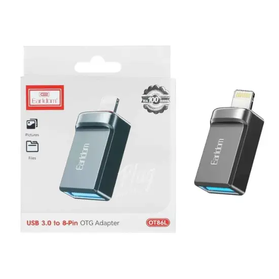 تصویر تبدیل USB3.0 به لایتنینگ  ارلدام مدل OT86L