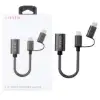 کابل تبدیل USB3.0 به USB-C به microUSB ارلدام مدل OT84 - تصویر یکم
