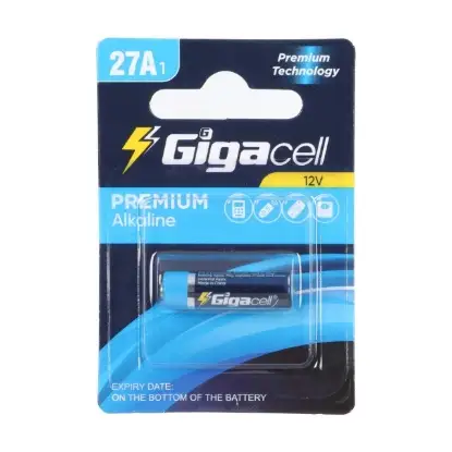 نمایش جزئیات باتری ریموت کنترل گیگاسل مدل Premium Alkaline 27A