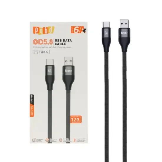 تصویر کابل تبدیل USB به USB-C مدل PQ-C07C طول 1.2 متر
