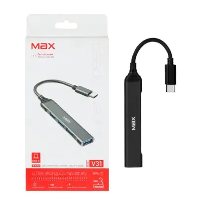 نمایش جزئیات هاب 4 پورت USB-C مکس مدل V31