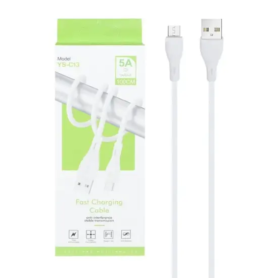 تصویر کابل تبدیل USB به MicroUSB مدل YS-C13